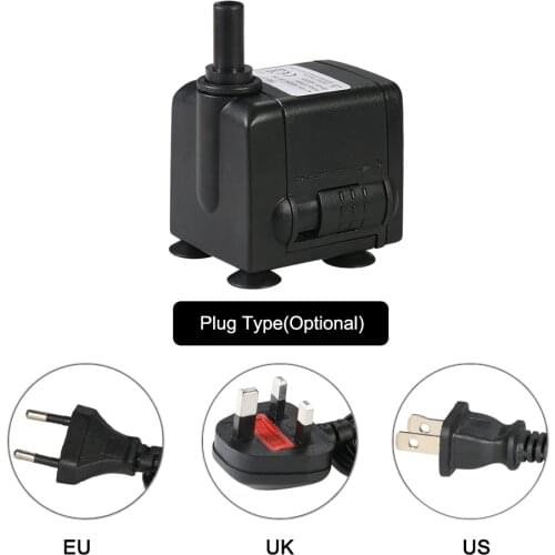 450L/H 6W Submersible Mini Water Pump for Aquarium Tabletop Fountains Pond Water Gardens and Hydroponic Systems with 2 Nozzles