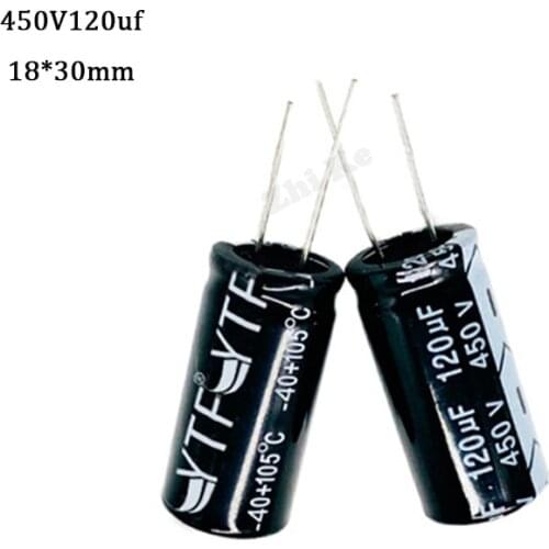 5pcs/lot 450V 120UF 18*30mm Higt quality Electrolytic capacitors 120 UF 450 V