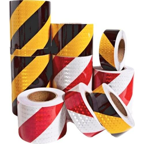 5cm Wide New DIY 6-50M White Red Lattice Reflective Sticker Tape Styling For Truck Trailer Reflective tape for cars