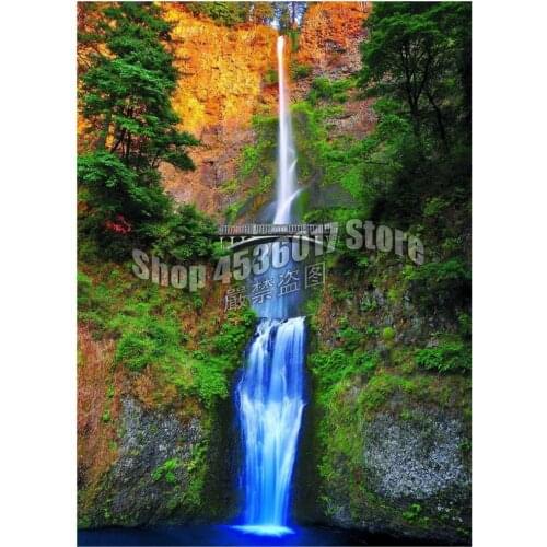 Multnomah Falls Diamond Mosaic Rhinestone Needlework Diy Diamond Painting Cross Stitch Scenery Waterfalls Diamond Embroidery
