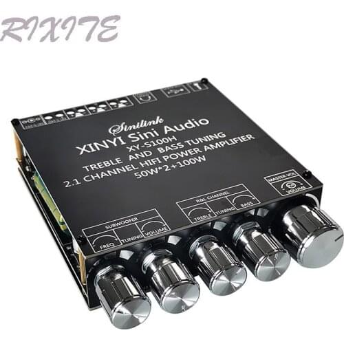 2.1 channel Bluetooth audio power amplifier module high and low bass subwoofer 50W*2+100W S100H S100L