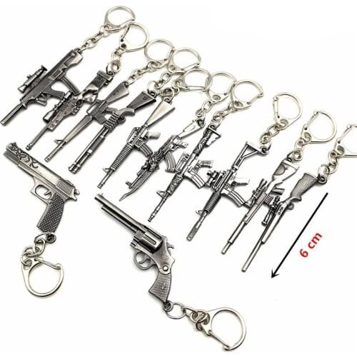 50pcs/lot 6cm CSGO Keychain gun Model Key Chain For Players Gift