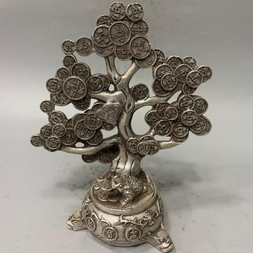 Pure Cupronickel brass lucky Cash cow money tree copper money tree Cornucopia ornaments 919 G