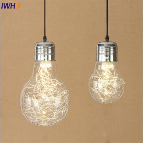 Glass Bottle Design Droplight Modern LED Pendant Light Fixtures For Dining Room Bar Hanging Lamp Indoor Lighting Abaiur