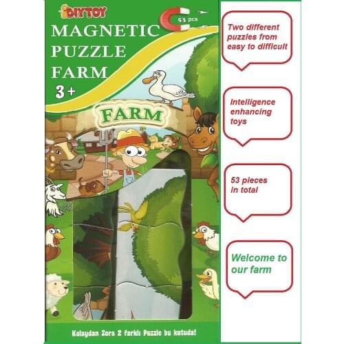 Farm 3D Fridge Magnet Puzzle Early Learning Toys Village Life Montessori Toy For Child Education Montessori educational material