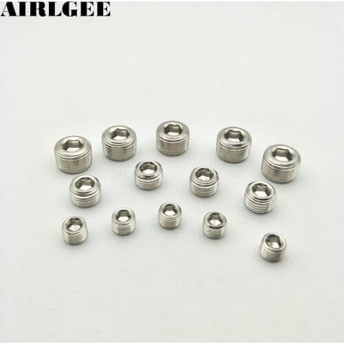 G1/8" 1/4" 3/8" 1/2"PT Male Thread Inner Hex Head Pipe Plugs Socket Pneumatic Fittings