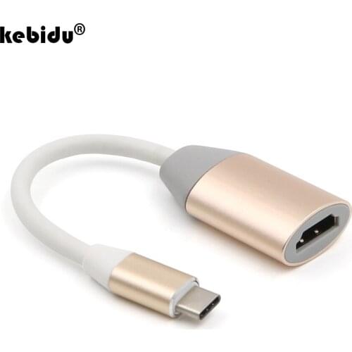 4Kx2K Cable Converter Adapter Type C USB 3.1 to HDMI-compatible Male to Female Cable Adapter for New MacBook For Chrome book