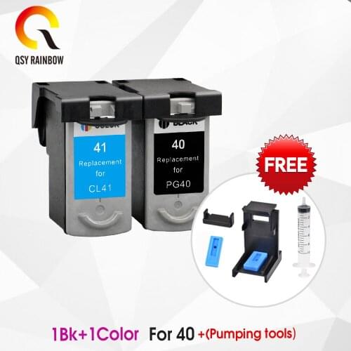QSYRAINBOW Compatible PG 40 CL 41 PG40 41 Ink Cartridge for CANON iP1200 mp140 iP1600 iP1700 iP1800 iP2200 iP2400 MP150