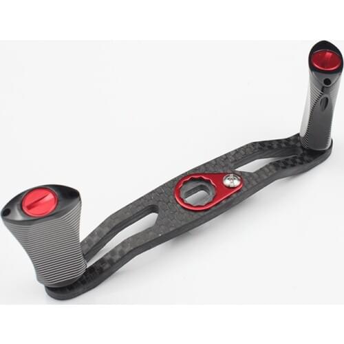 KAWA Water Drop Reel Handle Four Bearings Carbon Fiber Fishing Reel Handle for Baitcasting 105mm Length Fishing Reel Rocker