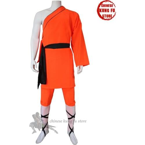 Classic One-sleeve Shaolin Monk Daily Training Suit Martial arts Wushu Tai chi Morning Training Sports Uniforms