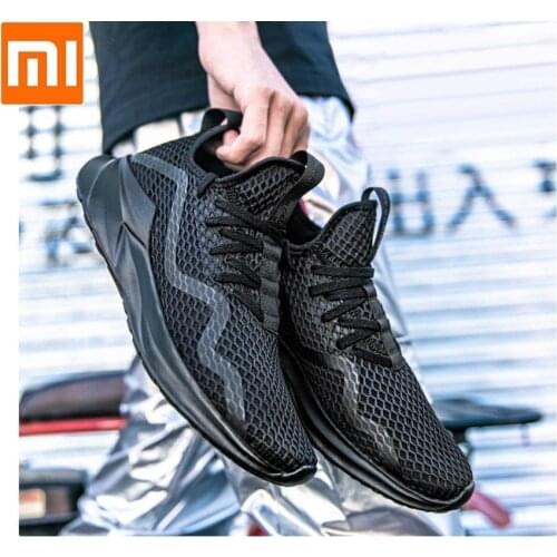 Xiaomi Men breathable casual running shoes Mesh Light Sports Shoes Sneakers Male Lace Up Low Top Jogging Walking Shoes