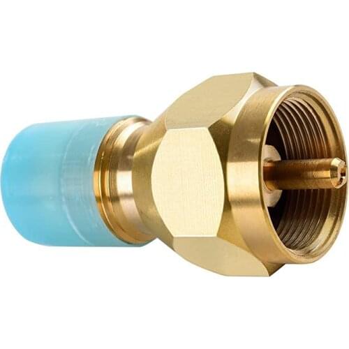 Brass 1lb Gas Cylinder Pneumatic Valve Propane Gas Tank Pressure Adapter With Overcurrent Protection