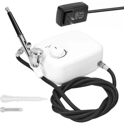 Multi-purpose Professional 0.3mm Airbrush Non-oil Type 15-25PSI Air Pump Set for Model Making Art Painting