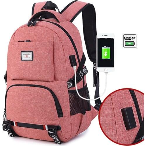 Fashion Men Women Travel Backpack USB Charging Laptop School Bag Rucksack Casual Daypack Bookbags