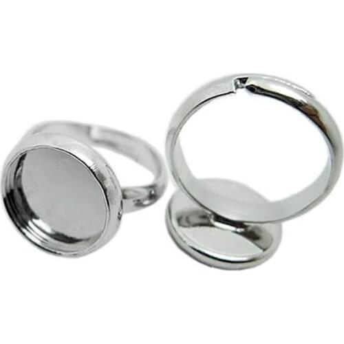 Beadsnice Brass Children Ring Blanks Round Cabochon Base Adjustable Ring Base Jewelry Findings Handmade Making Supplies