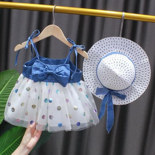 Chinese Style Dress Baby Girl Two-Piece Sleeveless T-Shirt+Shorts Toddler Clothes Summer Clothing Breathable Princess Dress