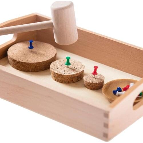 Wooden Montessori Toys Hand-Eye Coordination Exercise Equipment Beating Game Preschool Early Educational Materials for Kids