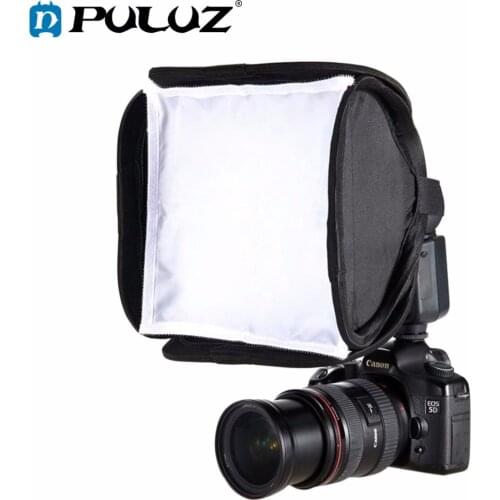 PULUZ 23x23cm Portable Flash Light Softbox Speedlight Diffuser for 580EX 430EX 600EX for Canon Nikon Pentax Soft box Cover