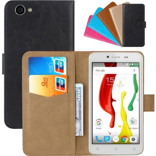 Luxury Wallet Case For Fly Nimbus 7 (FS505) PU Leather Retro Flip Cover Magnetic Fashion Cases Strap