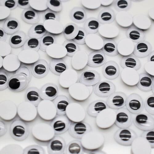 With Self-adhesive 500PCS/lot 10mmx8mm Oval Dolls Eye Googly Safety Eye For Toys Used For DIY Scrapbooking Crafts
