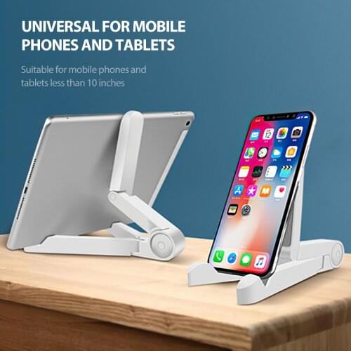 SAMTIAN Folding Desk Tablet Holder Portable Universal Mobile Phone Holder Stand Adjustable Tablet Bracket for Phone iPad Tablet