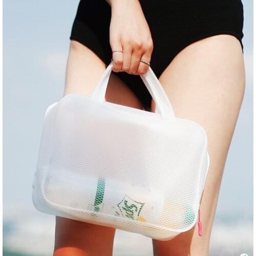 Net Red Cosmetic Bag Transparent Travel Wash Female Portable Large-capacity Cosmetic Bag Shower Waterproof Bath Wash Storage Bag