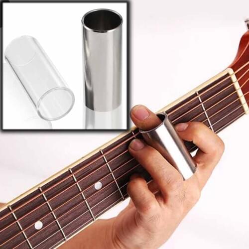 Glass Slide Stainless Steel Slide Guitar Guitarra String Finger Tube Slider Guitar Bass Medium (6cm)