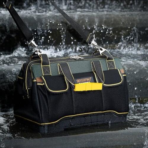 2018 Tool bags 13" 16" 18" 20" Waterproof Tool Bags Top Wide Mouth Electrician bags Large Capacity Bag for Tools with Logo
