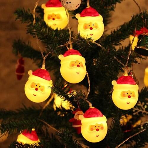 Santa Claus LED Fairy String Light AA Battery Xmas Decorative for Christmas Tree Party Home Decoration Lighting Toppers Pendant