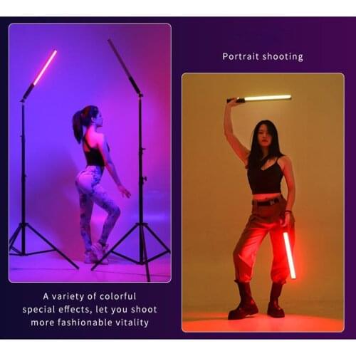 RGB De Poche LED Vidéo Lumière Bâton Tube USB Rechargeable À Distance