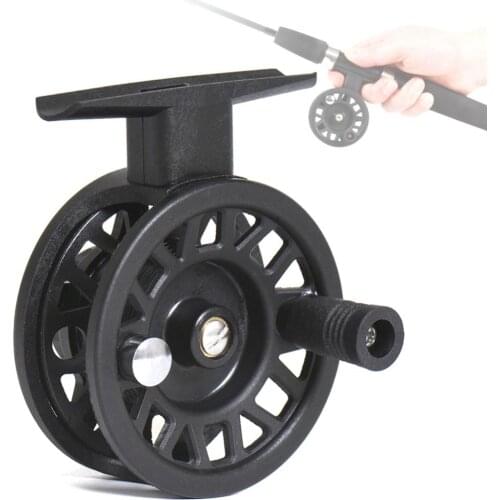 Ultralight Fly Fishing Reel Diameter 60mm ABS Plastic Left Hand Former Ice Fishing Wheel for Sea Fishing Carp Fishing