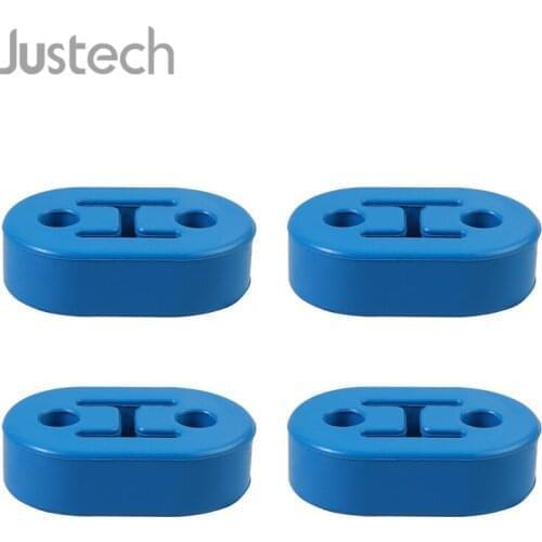 Justech 4pcs Car Universal Exhaust Pipe Mounting Mount Hanger Hanging Bracket Heavy Duty Rubber 11mm 2 Holes 152975525611