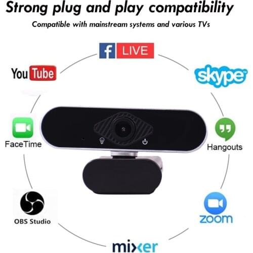 Webcam 1080P Full HD Web Camera with USB Plug Web Cam for PC Computer Mac Laptop Desktop YouTube Skype Video Calling Mini Camera
