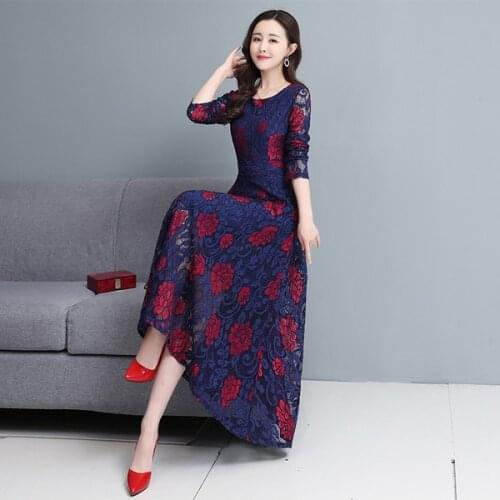 High Quality 2020 Summer New Arrival Bohemian Style Stand Collar Short Sleeve Flower Printed Women Chiffon Long Dress