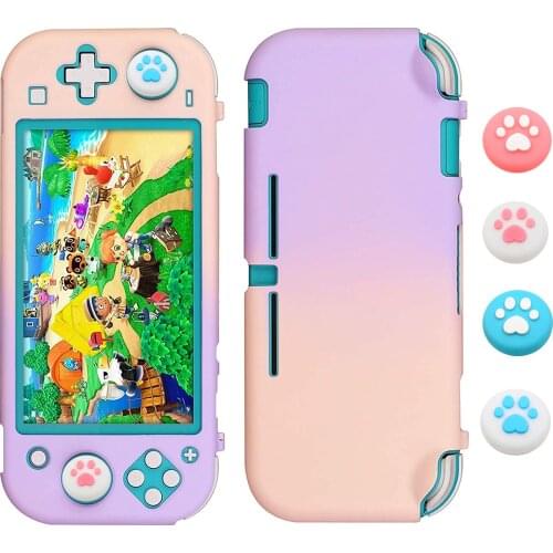 NS Switch Lite Hard Shell Protective Cover For Nintendo Switch Lite Console Joypad Controller Full Packed Case With 4 Thumb Grip