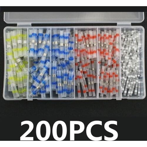 10/30/50PCS Solder Seal Wire Connectors Waterproof Heat Shrink Butt Connectors Electrical Wire Terminals Insulated Butt Splices