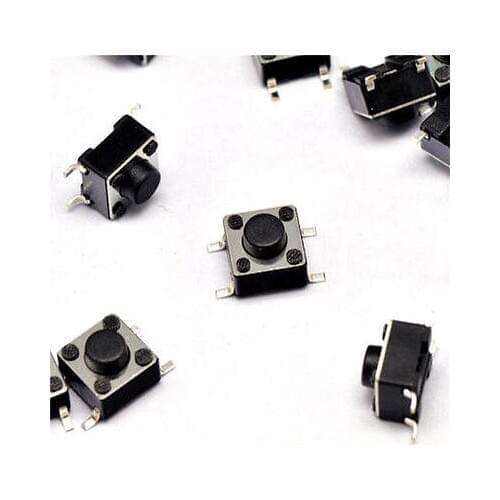 200 Pcs Momentary Tactile Tact Push Button Switch 4 Pin SMT SMD 6.0x6.0x5.0mm