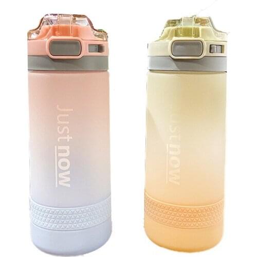 500ml New Water Bottle with Straw BPA Free Portable Outdoor Sports Bottles Leak Proof EcoCreative with Rope Travel Tea Cup