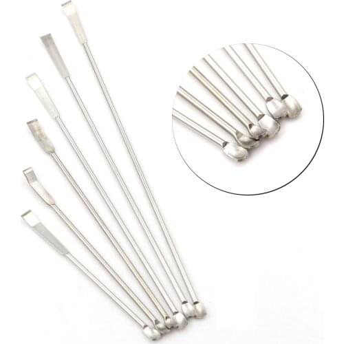 6 Styles 304 Stainless Steel Micro Medicine Spoon Spatula Scraper Spoon Laboratory Equipment 10cm-22cm