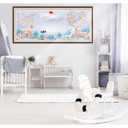 DIY Diamond Embroidery Anime Mosaic Needlework Full Square Round Drill Lake Scenery Painting Cross Stitch Kits Home Art Decor