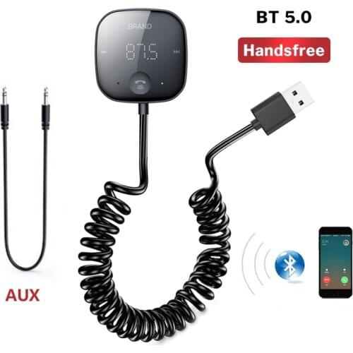 JINSERTA Bluetooth 5.0 Car MP3 Player FM transmitter Receiver TF card Lossless Music Playback Car Bluetooth Handsfree Kit