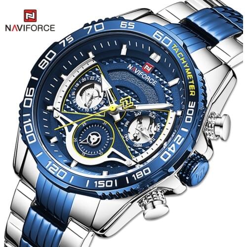 NAVIFORCE Mens Watches Luxury Brand Sport Quartz Wrist Watch For Men Waterproof Multi-function Digital Clock Relogio Masculino