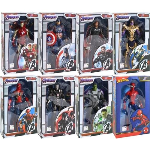 ZD Toys Marvel Avengers Spiderman Iron Man Captain America Thor Hulk War Machine Thanos 7" Action Figure