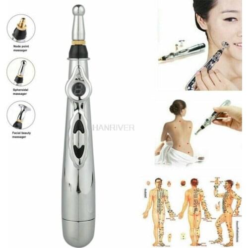 Electric Acupuncture Point Massage Pen Relief Pain Tools Meridian Laser Energy Therapy Magnet Heal Electric Meridians Pen