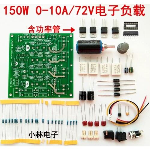 Electronic Load Tester Power 150W 15V 0-10A /72V 0-2A Simple Electronic Load Kit