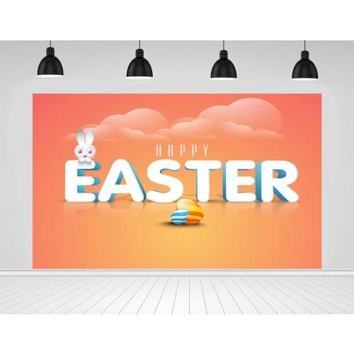 Scopiso Photographic Happy Easter Backdrops Egg Bunny Red Flower Photo Studio Decoration Props Photography Background