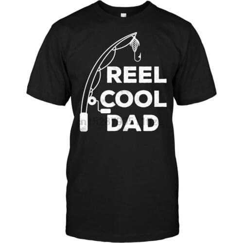 Round-Neck Tee Reel Dad Fishing Daddy Fathers Day Man T shirts