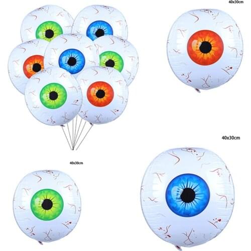 22inch 4D Foil Helium Balloon Green Eyeballs Halloween Decoration Balloons Horror Theme Party Supplies Thriller Party Kids Toys