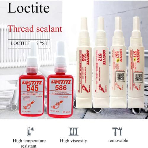 Loctite 577/565/542/545/565 Metal Pipe Thread Sealant Valve Pipe Seal Liquid Raw Material Tape 50ML Fevycril Glue Textil