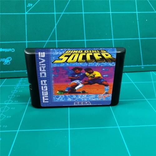 Dino Dinis Soccer Battery Save - 16 bit MD Games Cartridge For MegaDrive Genesis console